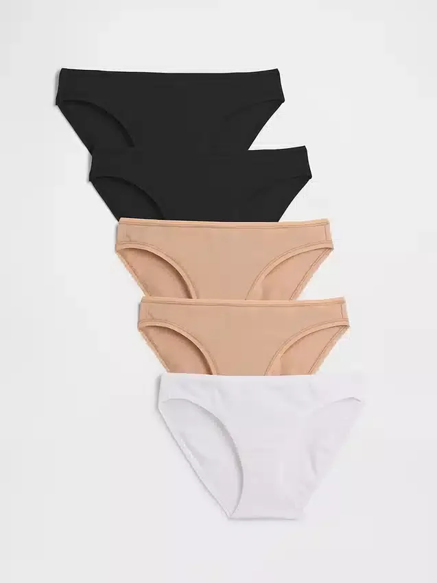 Bikini i økologisk stretchbomull (5-pakning)