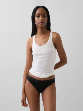 Bikini i økologisk stretchbomull med logo