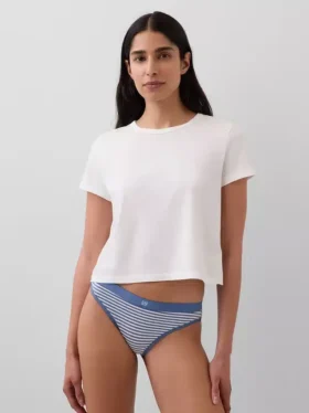 Bikini i økologisk stretchbomull med logo