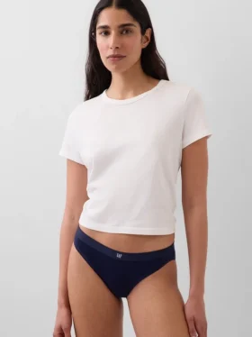 Bikini i økologisk stretchbomull med logo