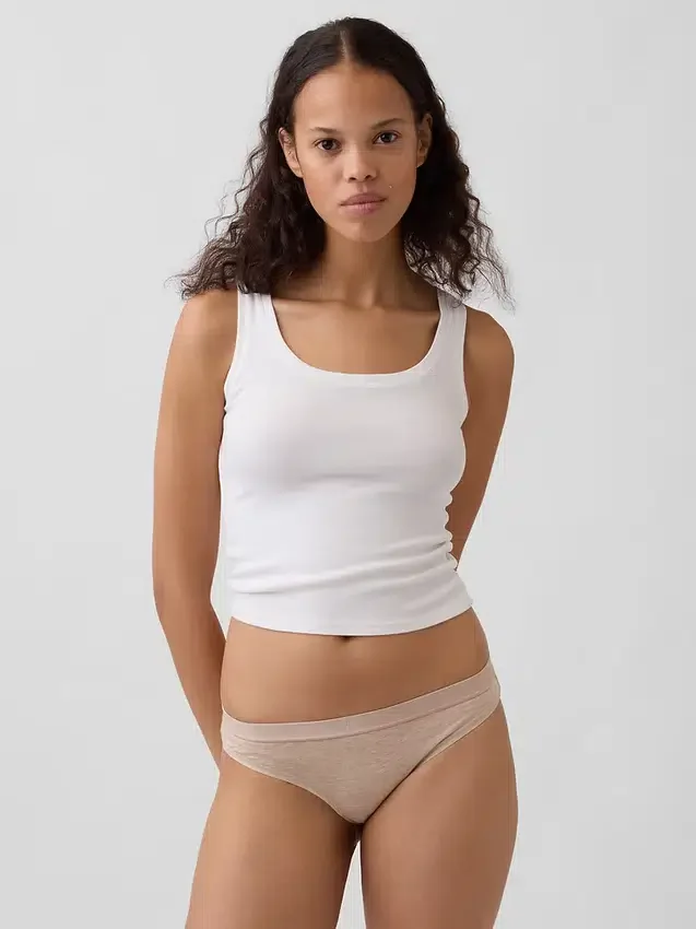 Bikini i økologisk stretchbomull med logo
