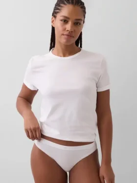 Bikini i økologisk stretchbomull med logo
