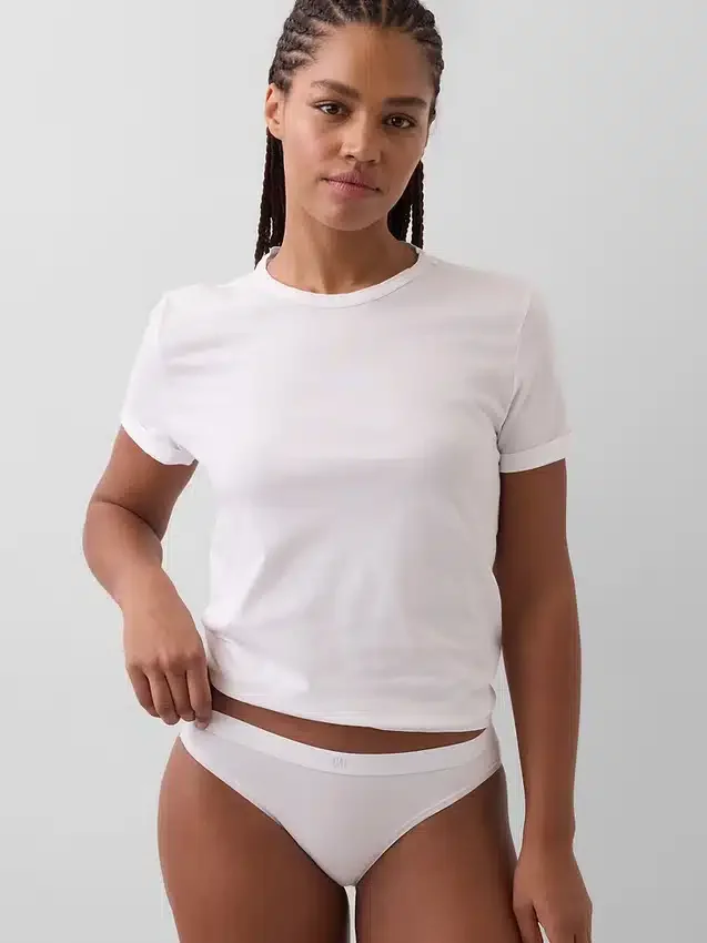 Bikini i økologisk stretchbomull med logo