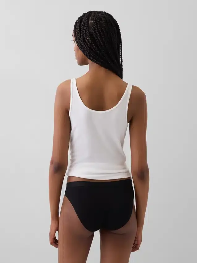 Bikini i økologisk stretchbomull med logo