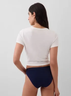 Bikini i økologisk stretchbomull med logo
