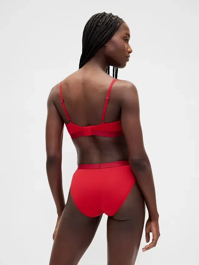 Bikini i økologisk stretchbomull med logo