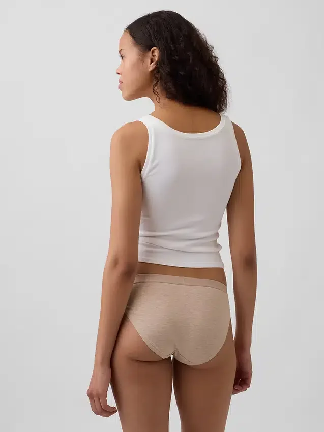 Bikini i økologisk stretchbomull med logo