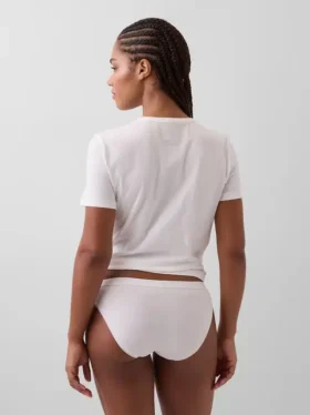 Bikini i økologisk stretchbomull med logo