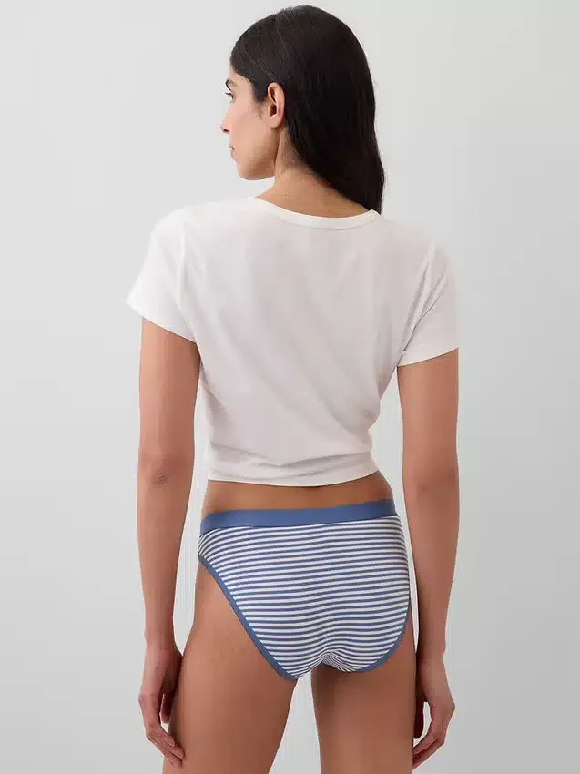 Bikini i økologisk stretchbomull med logo