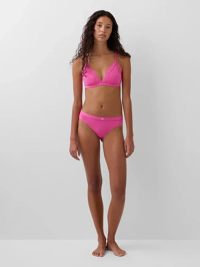 Bikini i økologisk stretchbomull med logo