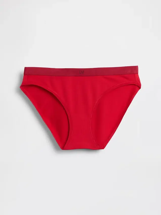 Bikini i økologisk stretchbomull med logo