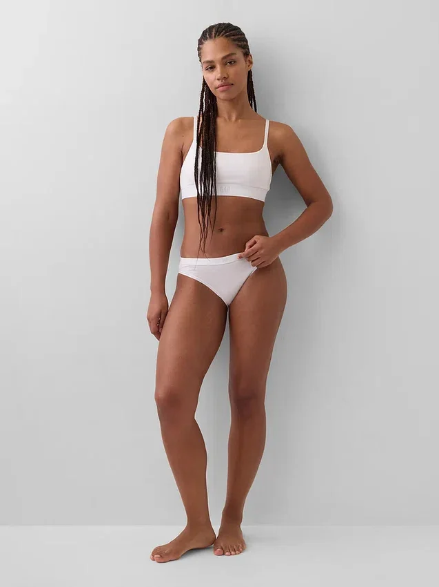 Bikini i økologisk stretchbomull med logo
