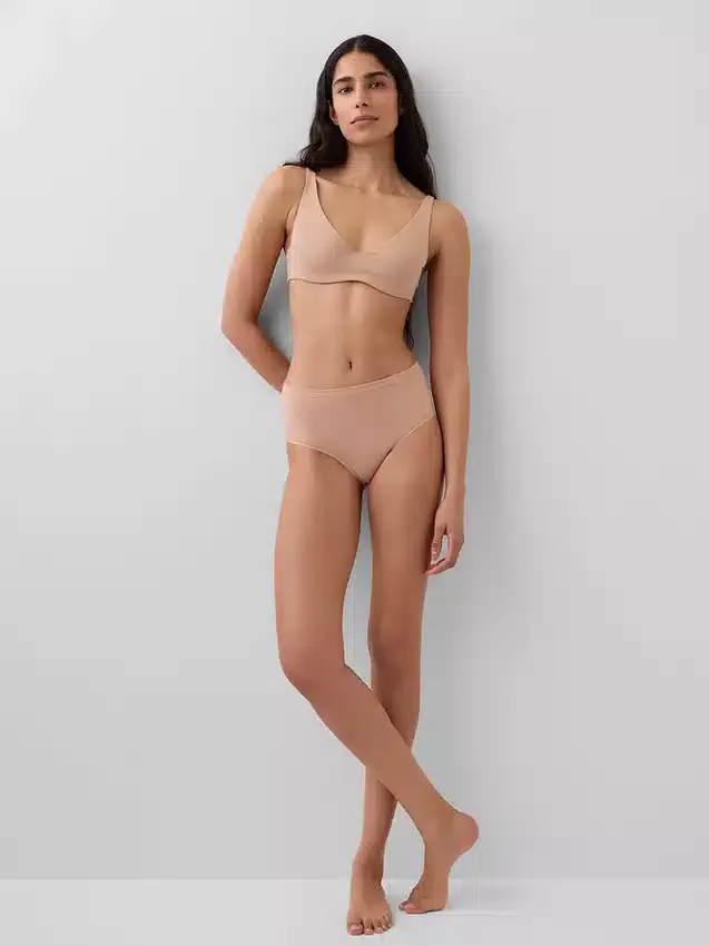 Bikini med høy midje i økologisk stretchbomull