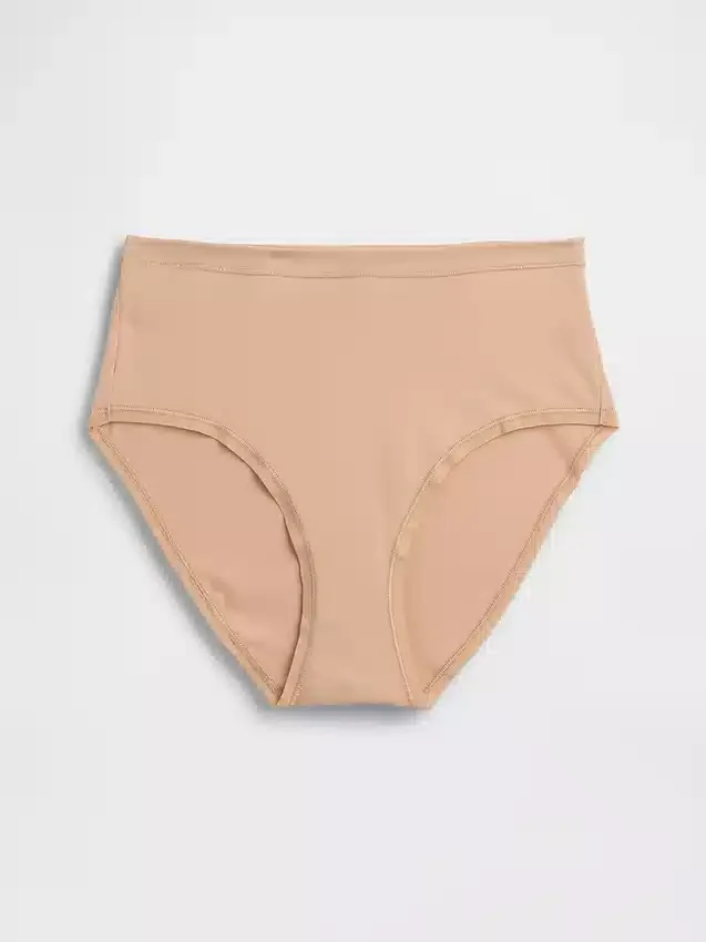 Bikini med høy midje i økologisk stretchbomull