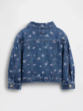 Blomstret denimjakke for Baby og Småbarn