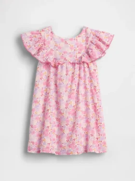 Blomstret kjole med volanger for Baby og Småbarn