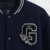 Bomberjakke med «Varsity»-logo for barn