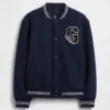 Bomberjakke med «Varsity»-logo for barn