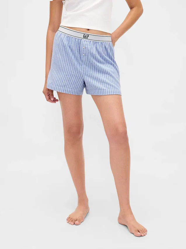 Boxershorts i flanell med logo