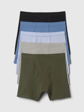 Boxershorts i økologisk stretchbomull for barn (5-pakning)