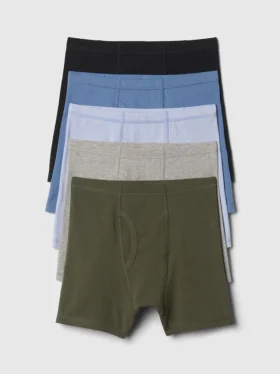 Boxershorts i økologisk stretchbomull for barn (5-pakning)