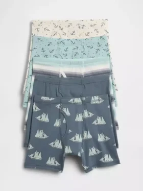 Boxershorts i økologisk stretchbomull for barn (5-pakning)