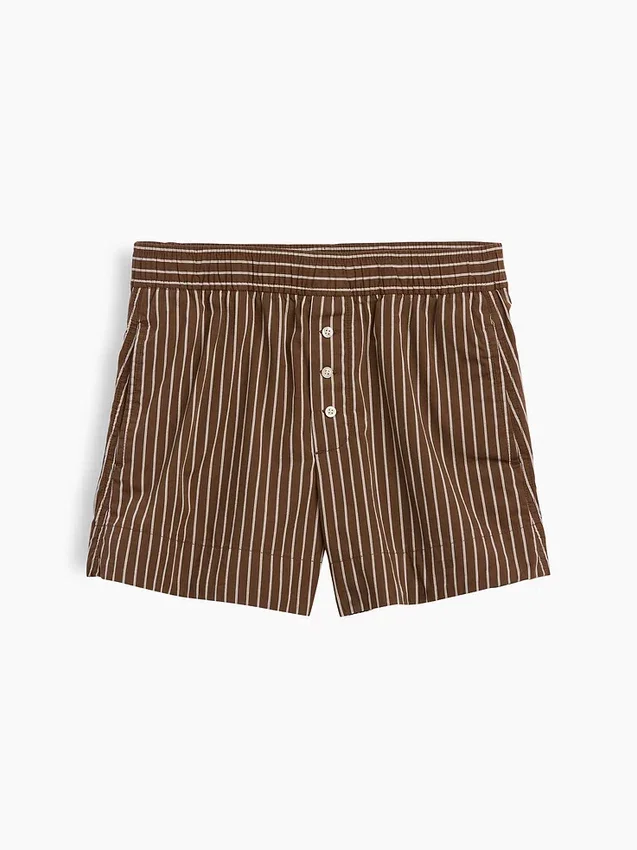 Boxershorts i stripet økologisk bomullspoplin