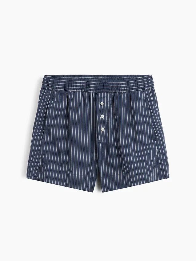 Boxershorts i stripet økologisk bomullspoplin