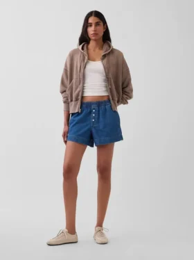 Boxershorts i ultramyk denim med middels høy midje