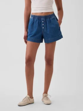 Boxershorts i ultramyk denim med middels høy midje