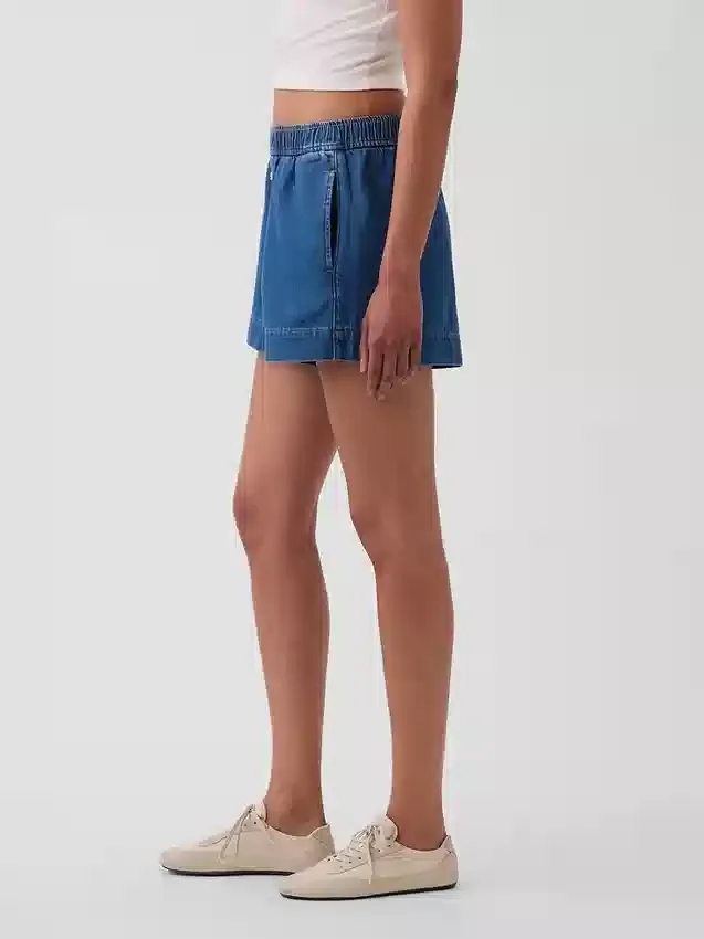 Boxershorts i ultramyk denim med middels høy midje