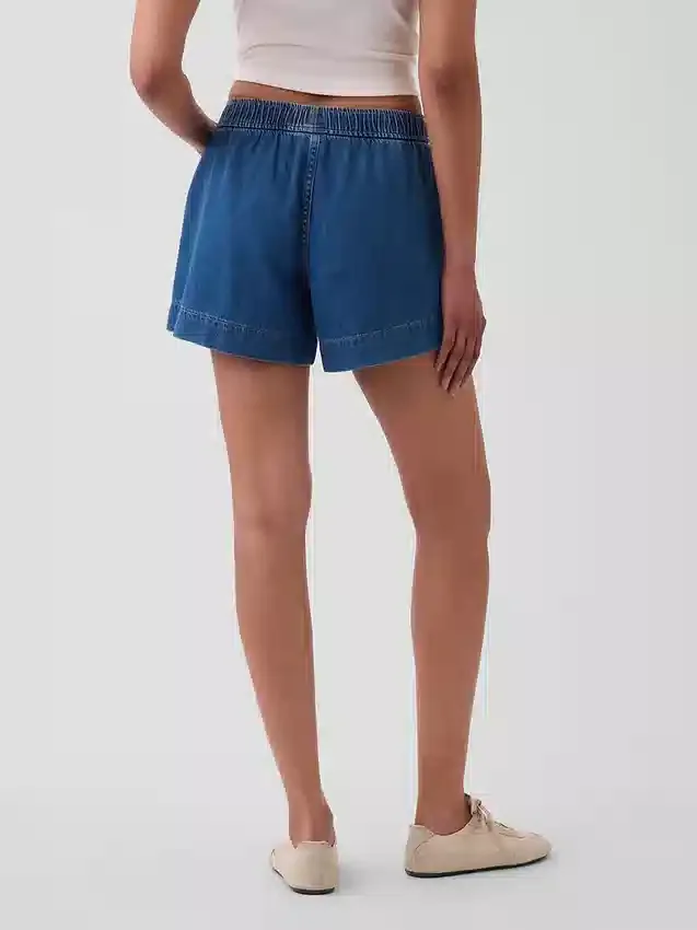 Boxershorts i ultramyk denim med middels høy midje