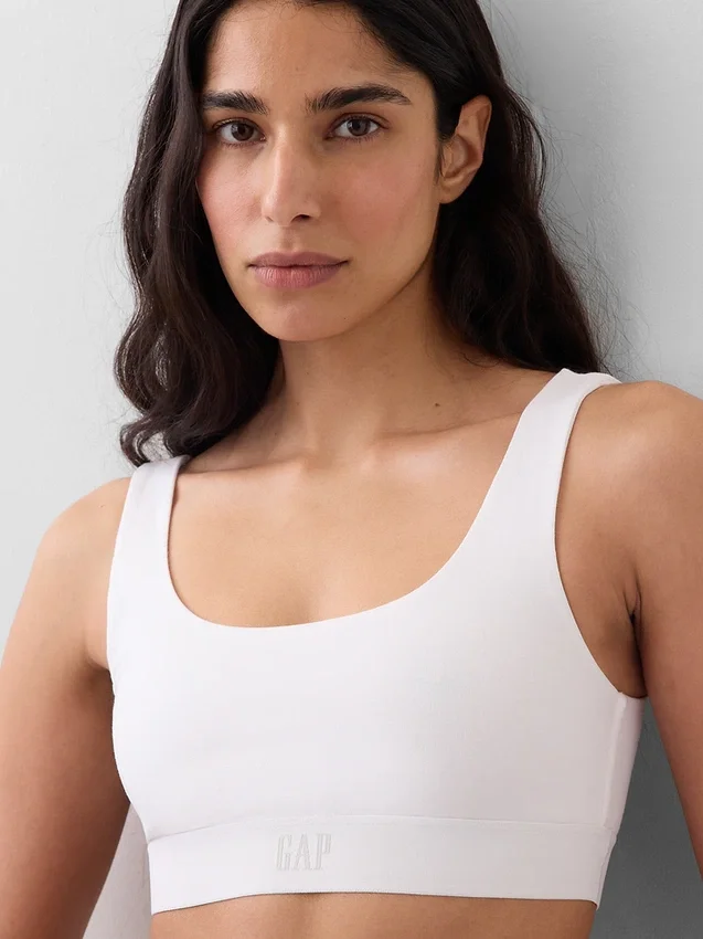 Bralette i økologisk, elastisk bomull med Gap Logo