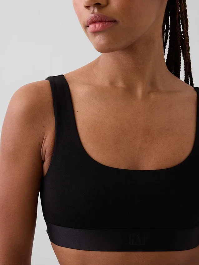 Bralette i økologisk, elastisk bomull med Gap Logo