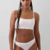 Bralette i økologisk stretchbomull med logo