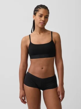 Bralette i økologisk stretchbomull med logo