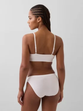 Bralette i økologisk stretchbomull med logo