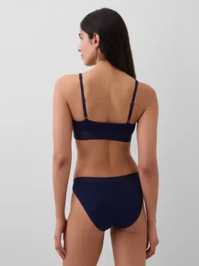 Bralette i økologisk stretchbomull med logo