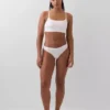 Bralette i økologisk stretchbomull med logo