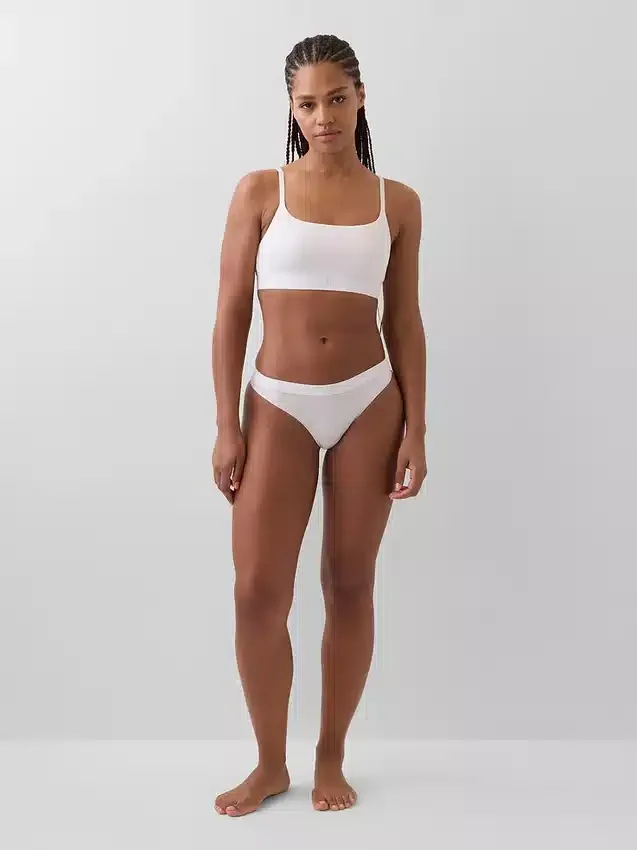 Bralette i økologisk stretchbomull med logo