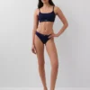 Bralette i økologisk stretchbomull med logo