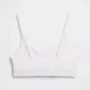 Bralette i økologisk stretchbomull med logo