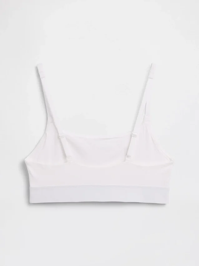 Bralette i økologisk stretchbomull med logo