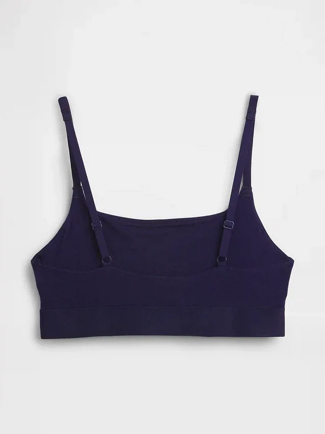 Bralette i økologisk stretchbomull med logo