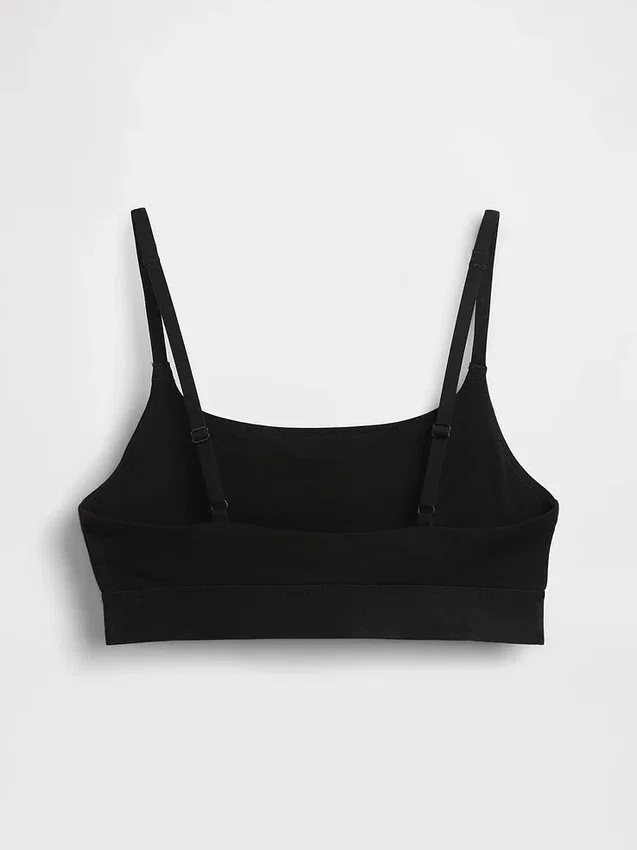 Bralette i økologisk stretchbomull med logo