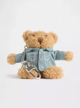 Brannan Bear-bagcharm i denimjakke-stil