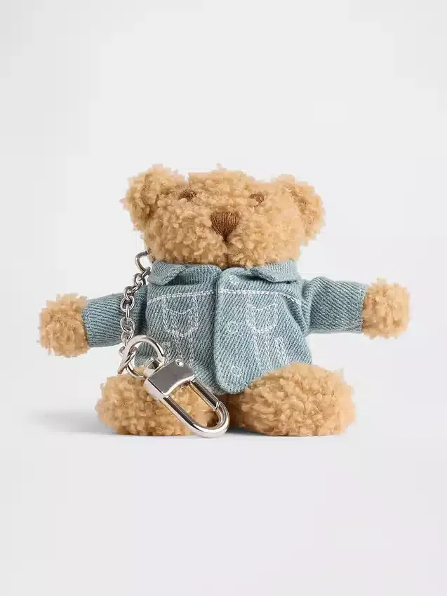 Brannan Bear-bagcharm i denimjakke-stil
