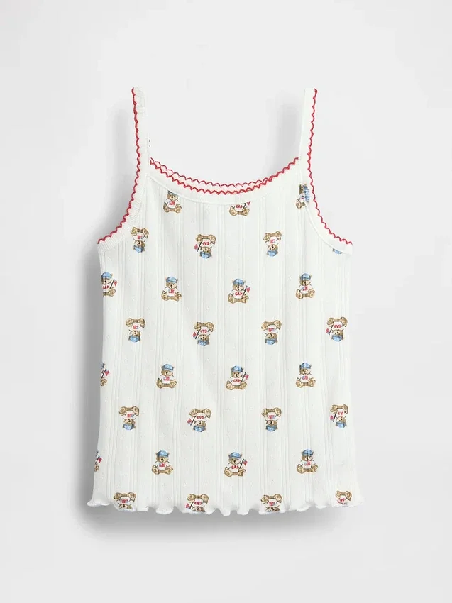 Brannan Bear-cami i pointelle-strikk for Baby og Småbarn