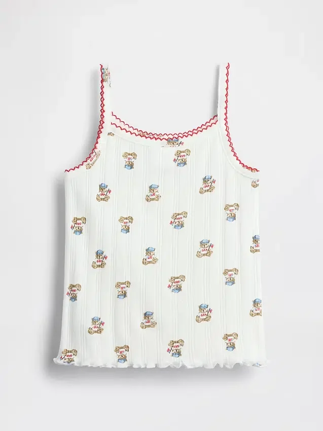 Brannan Bear-cami i pointelle-strikk for Baby og Småbarn