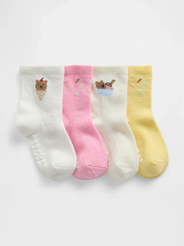 Brannan Bear-is-sokker for Baby og Småbarn (4-pakning)